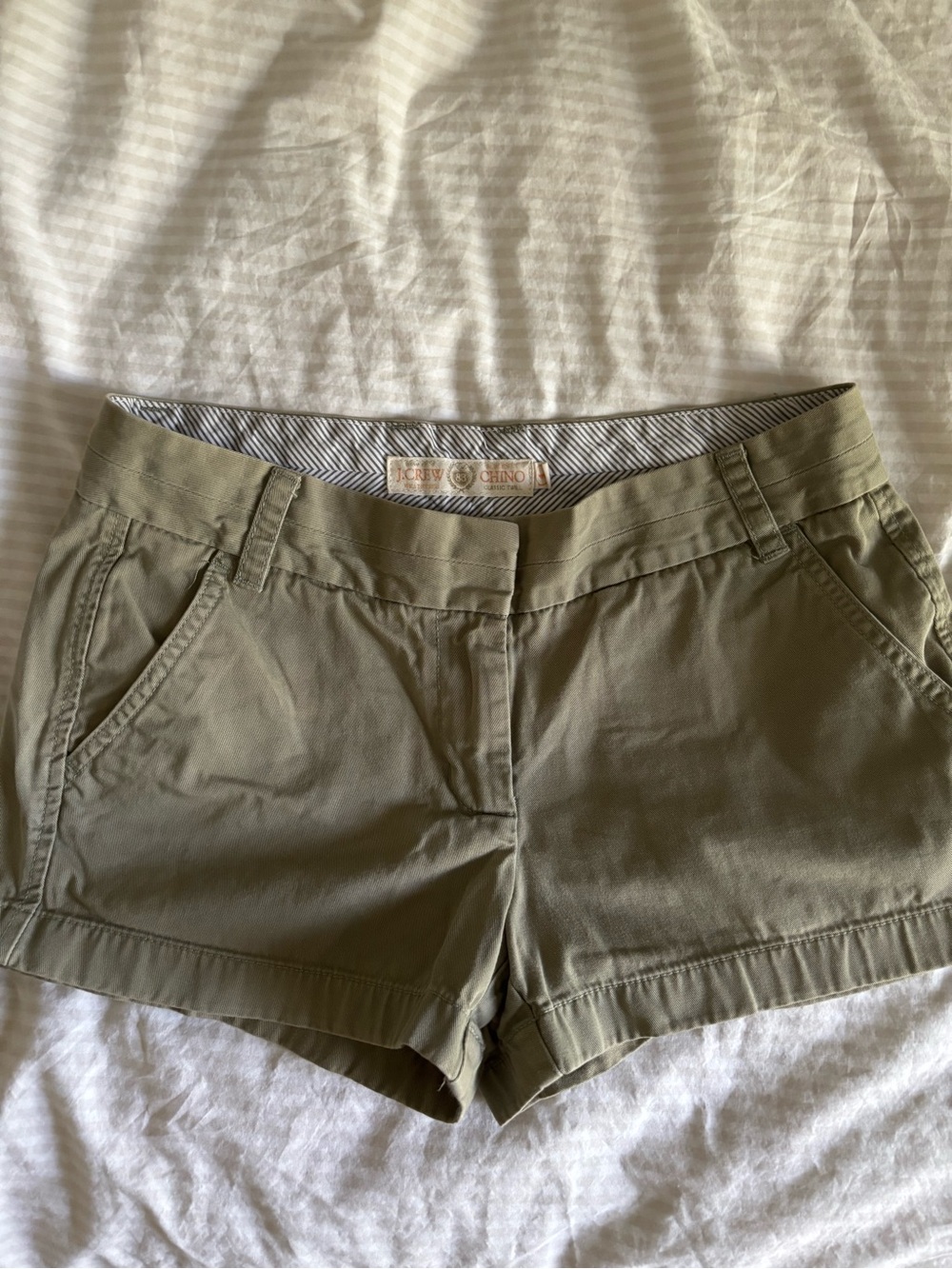 J. Crew Olive Utility Chino Shorts